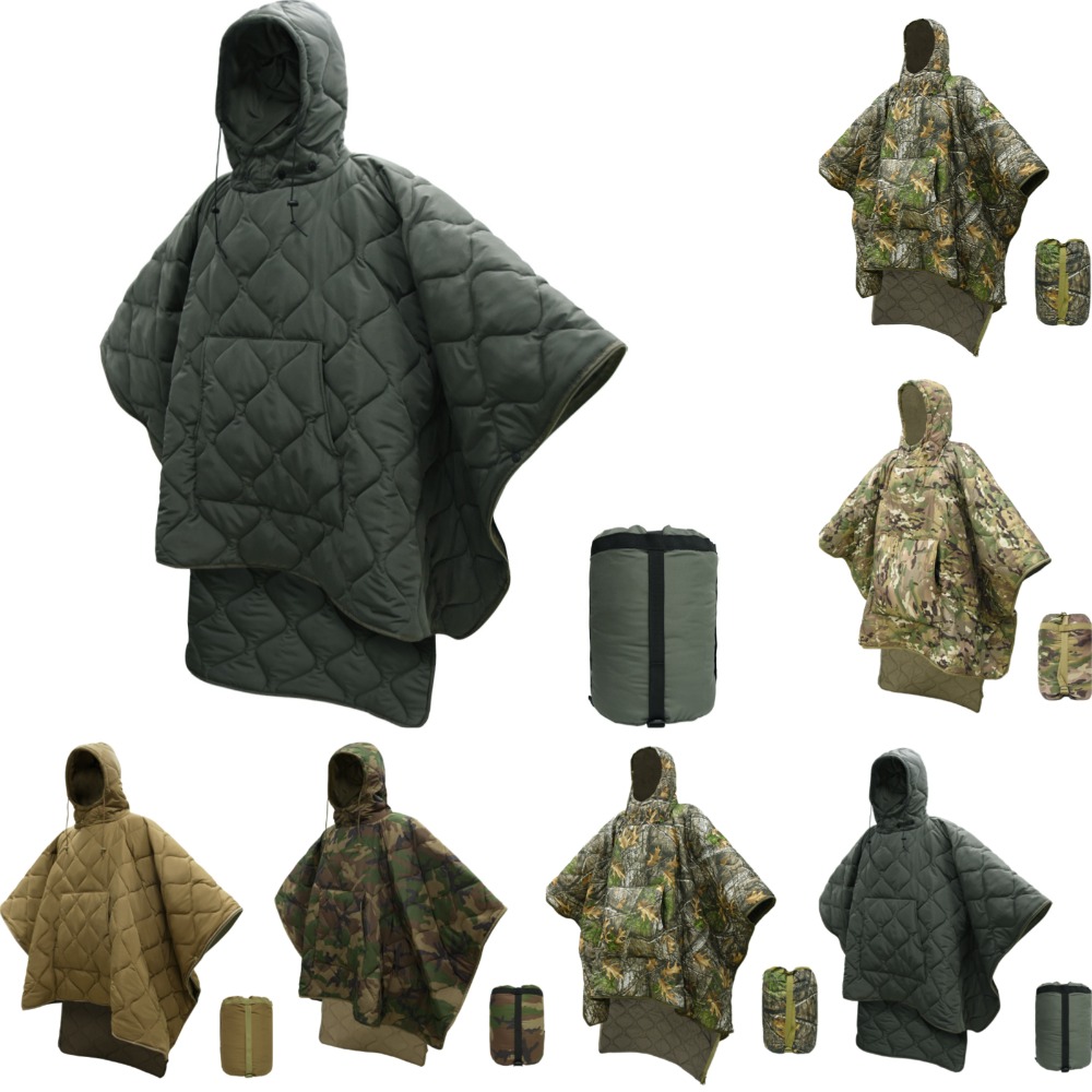 Outdoor Hunting Blanket - Camo Blanket Waterproof Insulation Poncho Winter