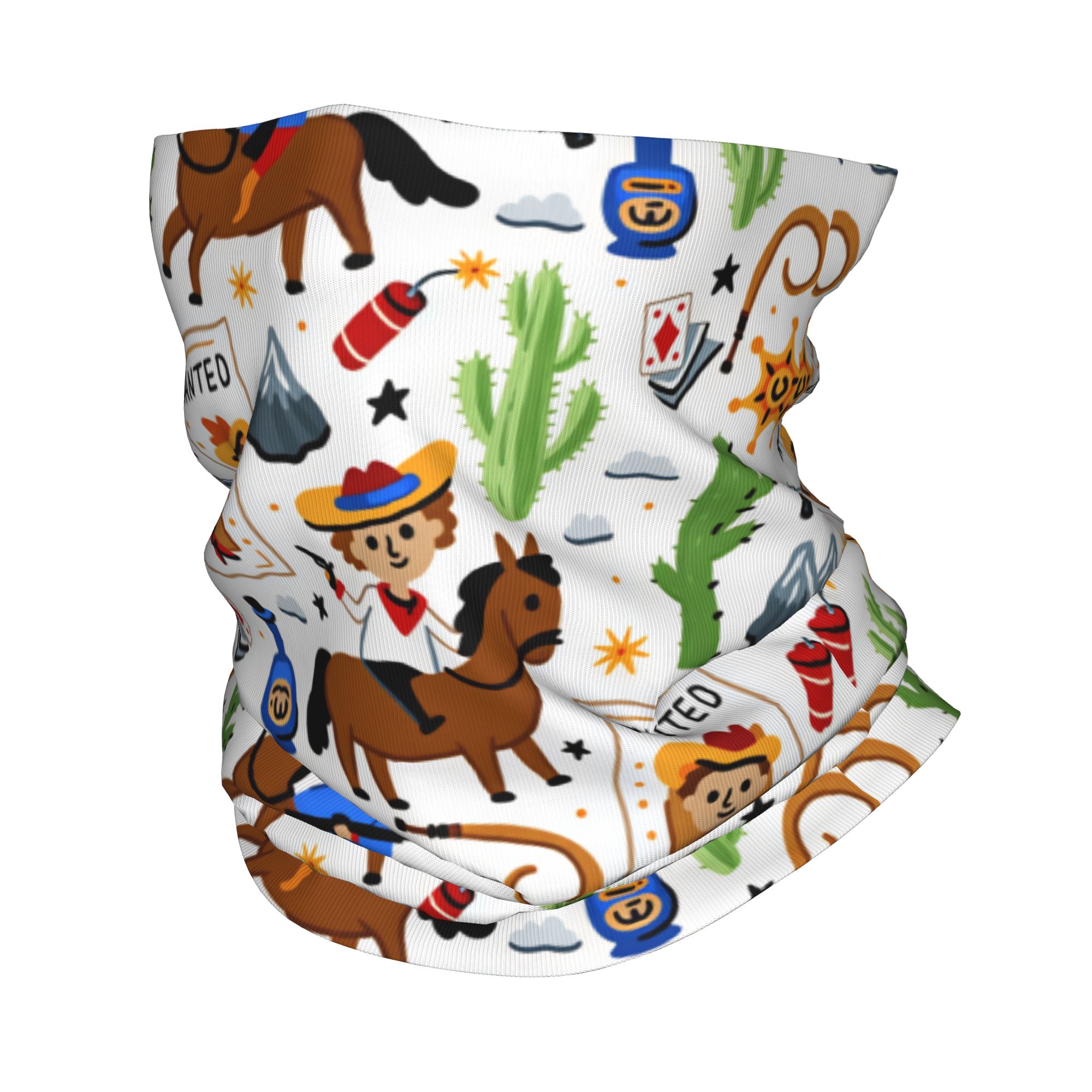 Outdoor Hunting And Fishing - Cartoon Kids Western Cowboy Balaclava Hunting