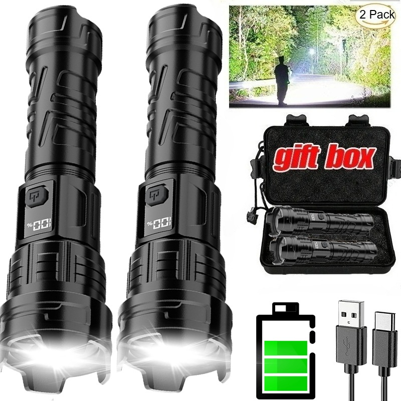 Outdoor Hunting And Fishing - Super Bright LED Flashlight USB Rechargeable