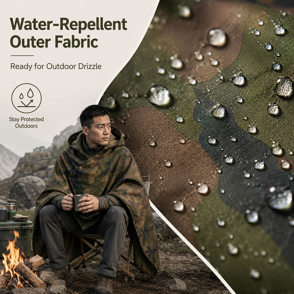 Tactical Camo Hooded Wearable  - đánh giá và giá Outdoor Hunting Blanket