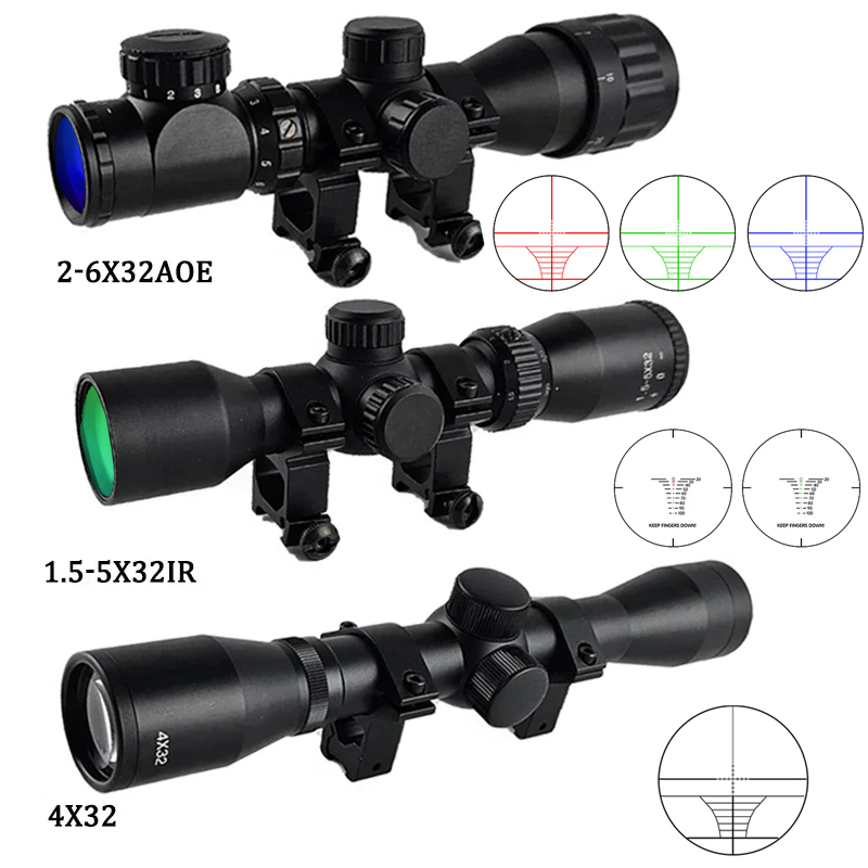 4x32 1.5-5x32IR 2-6X32AOE Tact - đánh giá và giá Crossbow Scope Sight