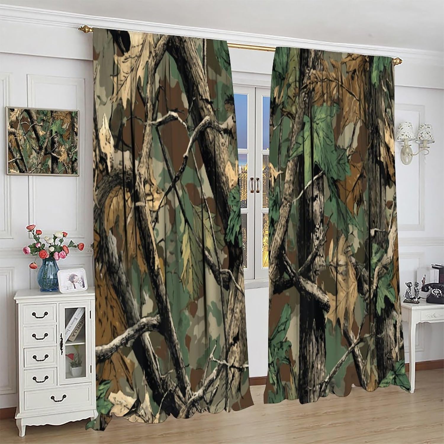 Forest Camouflage Curtains, Fo - đánh giá và giá Hunting And Camping In Forest