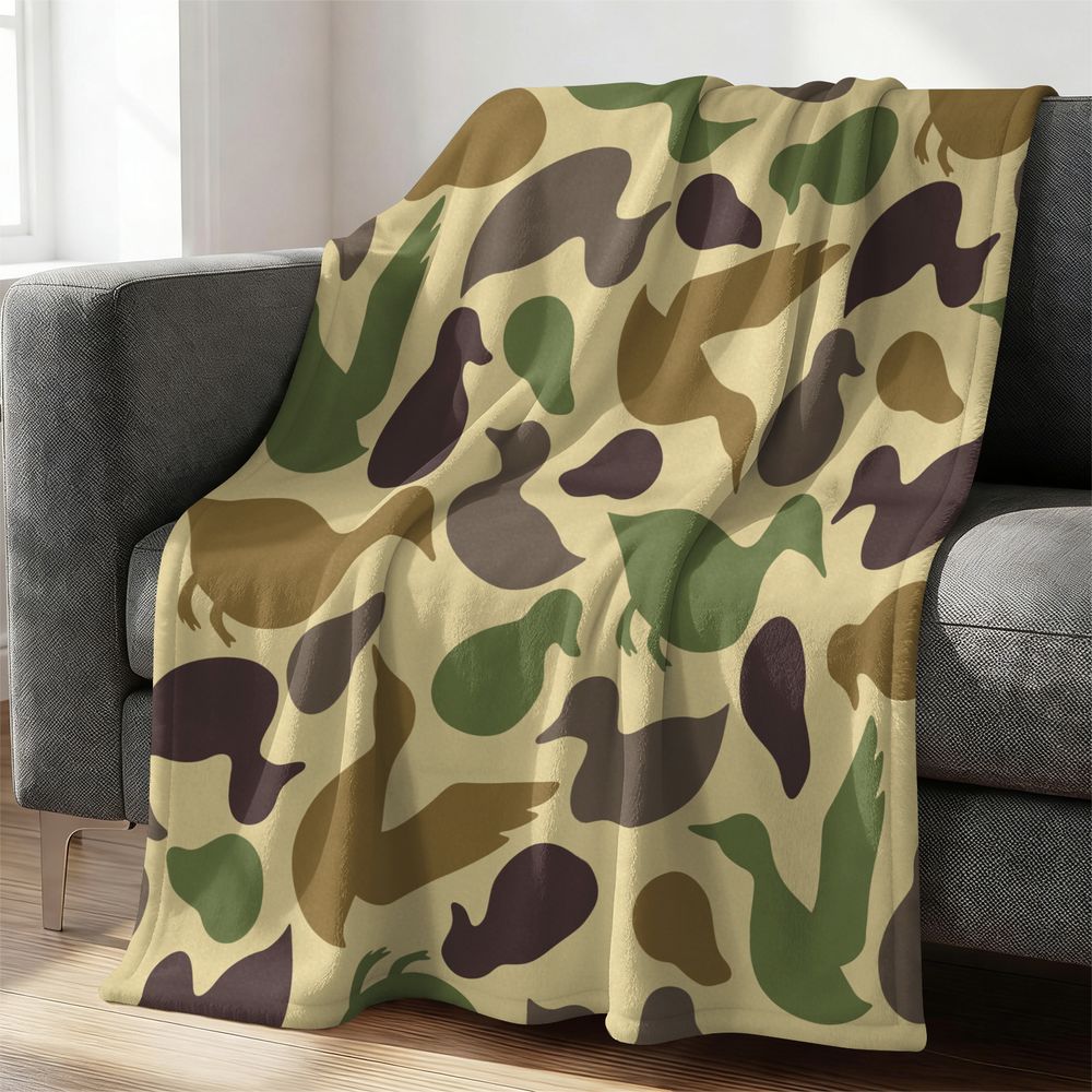 Duck Pattern Flannel Blanket S - đánh giá và giá Outdoor Hunting Blanket