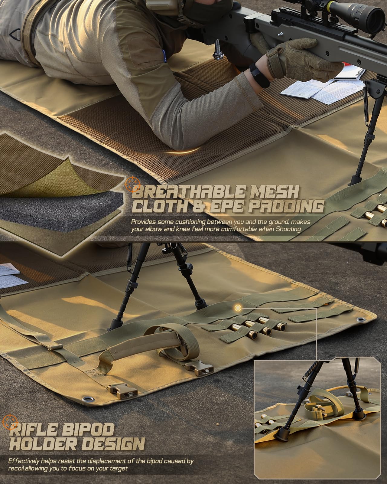 Shooting Mat Prone Tactical Sh - đánh giá và giá Outdoor Hunting Blanket