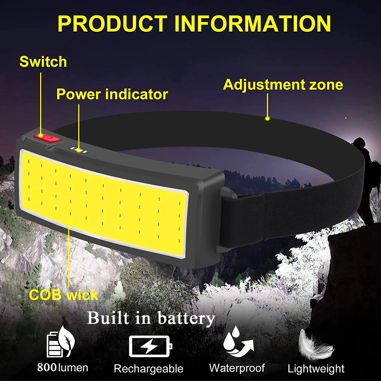 COB Portable LED Headlights Ou - đánh giá và giá Outdoor Hunting And Fishing