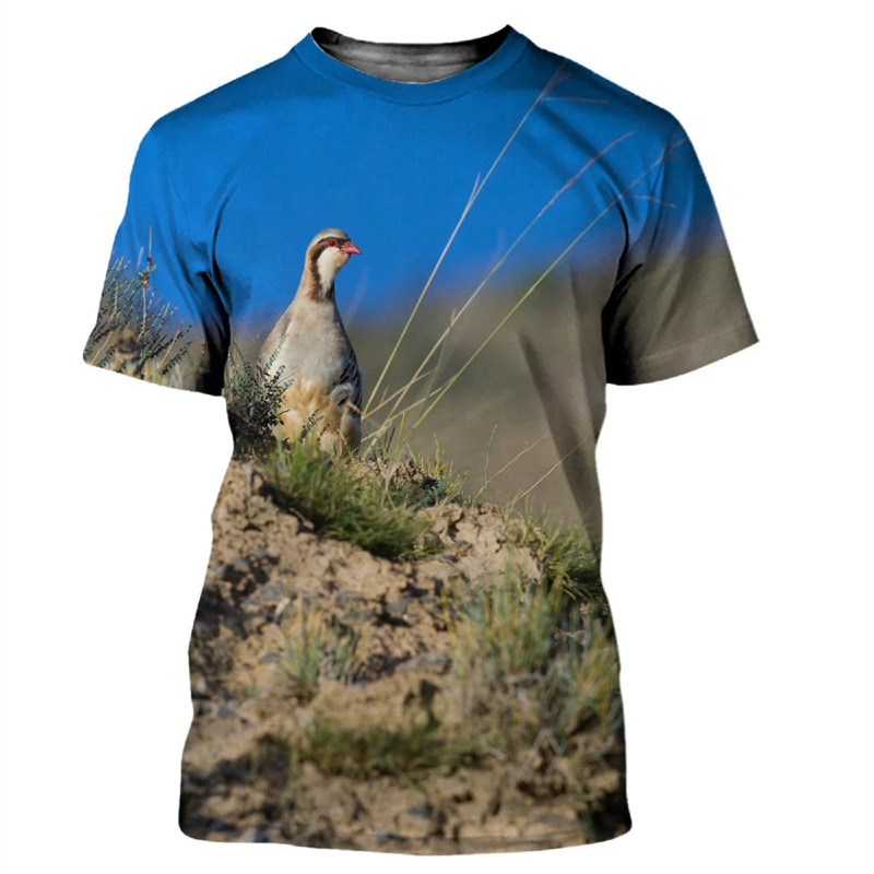 Animal Quail 3D Print T-shirt  - đánh giá và giá Hunting Quail