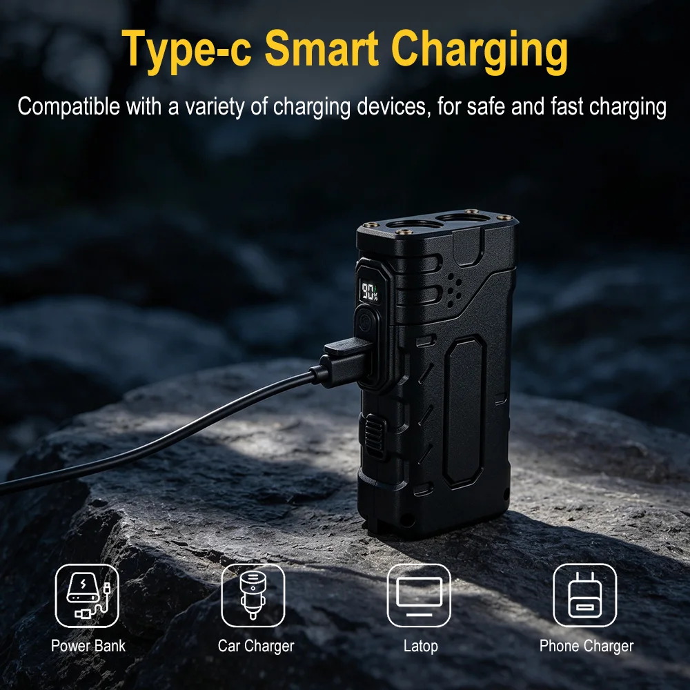 BORUIiT Hand Crank EDC LED Fla - đánh giá và giá Outdoor Hunting And Fishing
