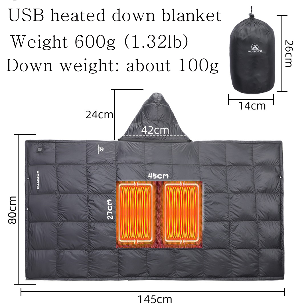 Down Camp Blanket Usb Heating  - đánh giá và giá Outdoor Hunting Blanket