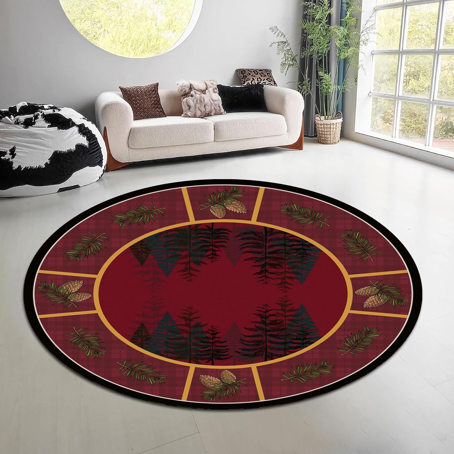 Vintage Nature Forest Round Ru - đánh giá và giá Hunting Outdoor Mat