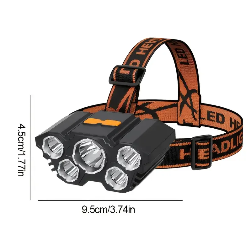 Portable 5LED Outdoor Headlamp - đánh giá và giá Outdoor Hunting And Fishing